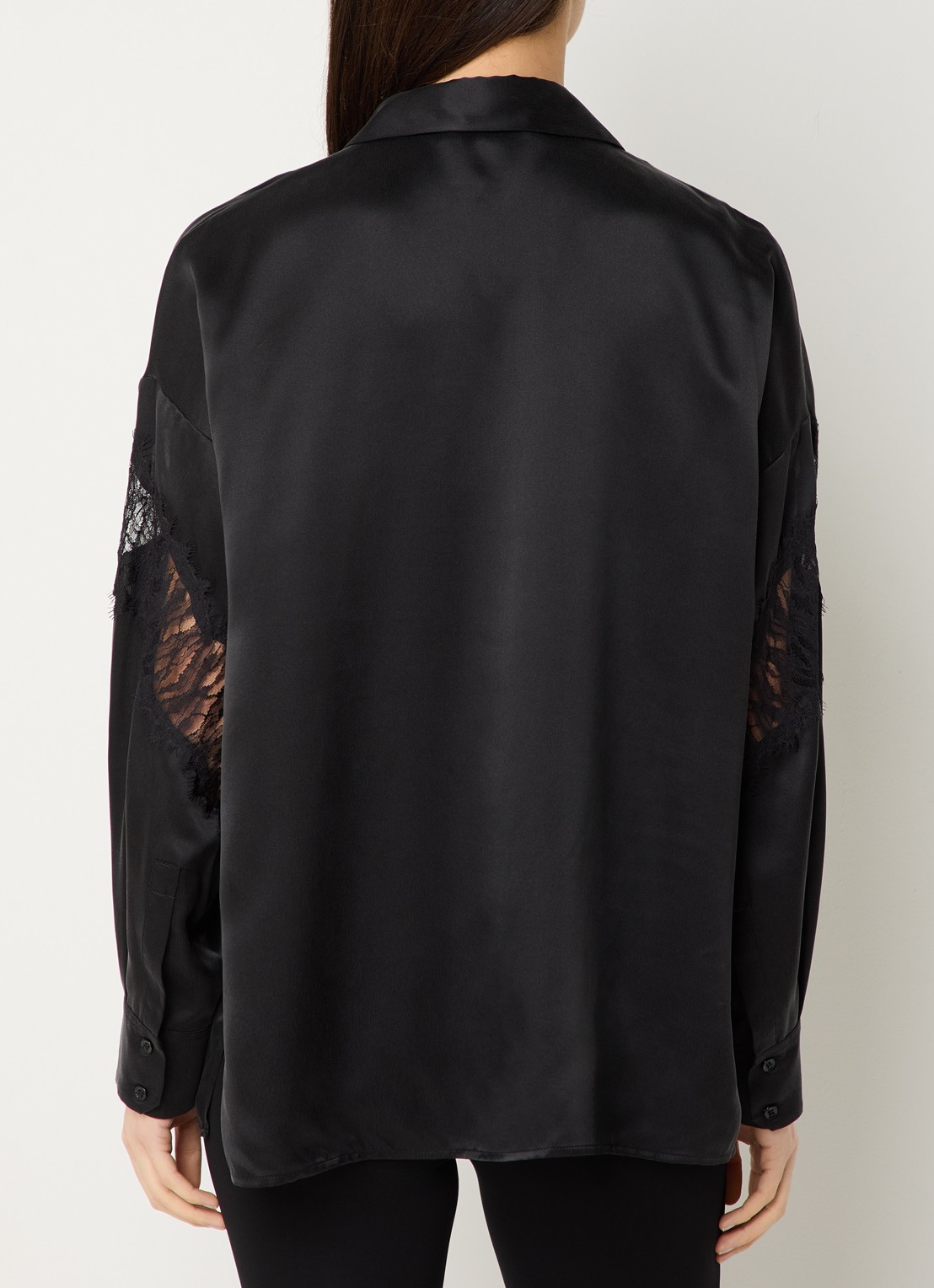 IRO Maurine blouse van zijde - achterkant 4 zwart