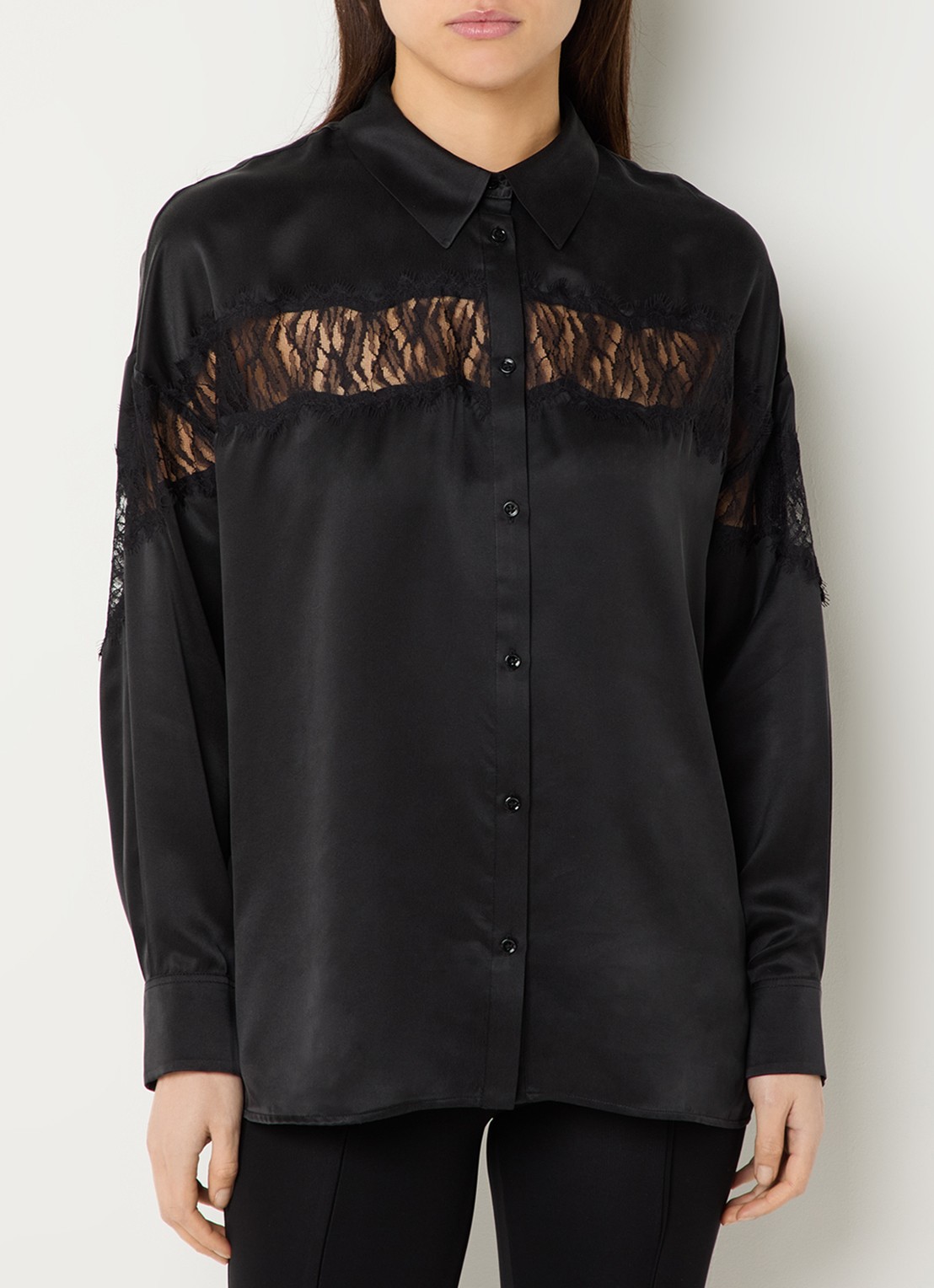 IRO Maurine blouse van zijde - detail 3 zwart