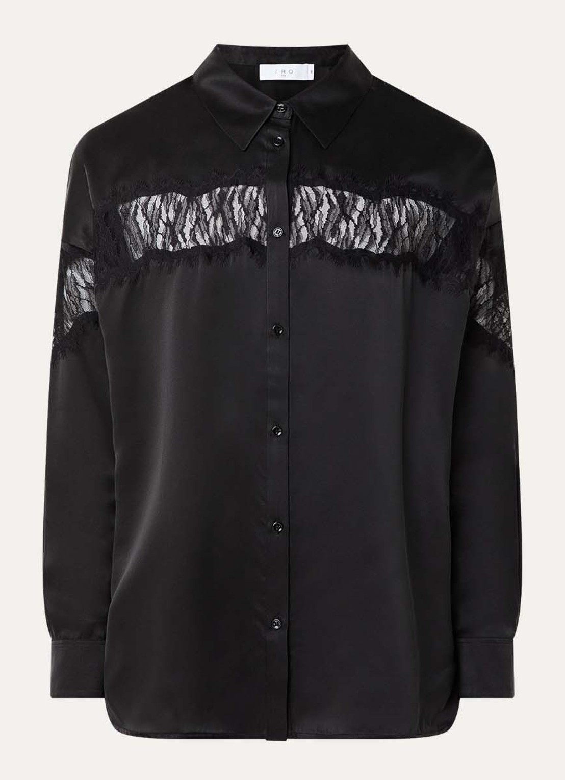 IRO Maurine blouse van zijde - voorkant zwart