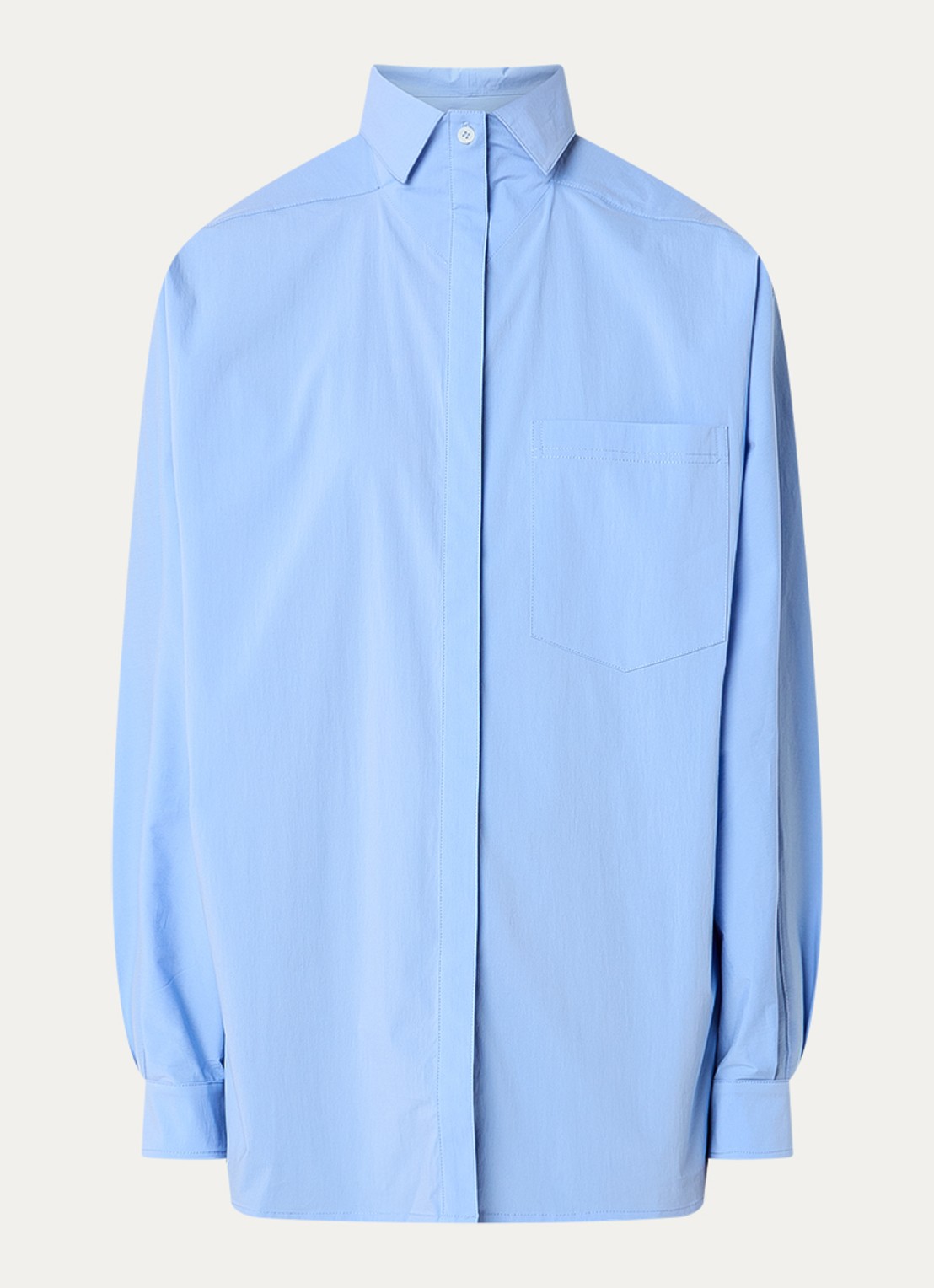 IRO Nylia blouse met stretch - voorkant 2 blauwgrijs