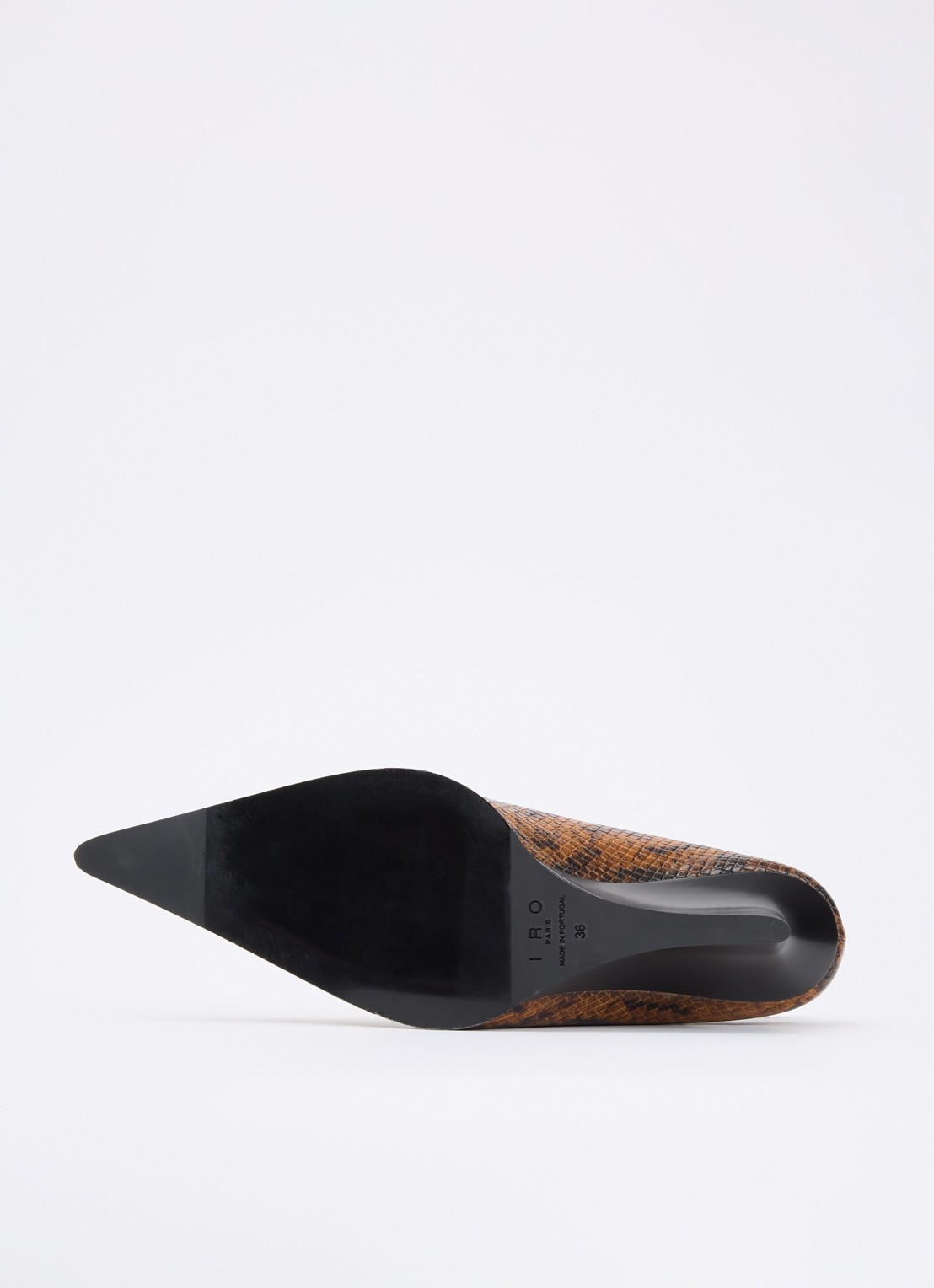 IRO Pump van leer met slangenprint  - detail 5 bruin