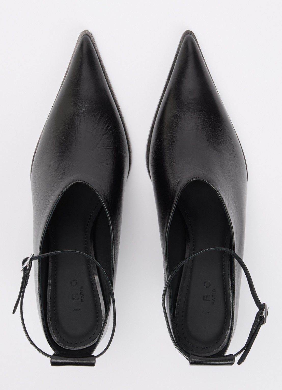 IRO Pump van leer - detail 3 zwart