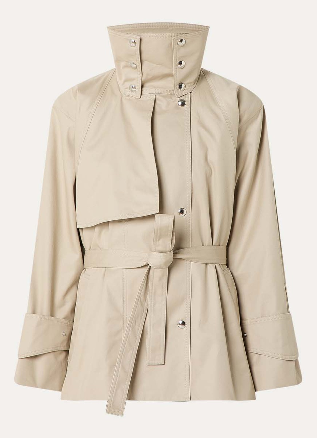 IRO Ralya trenchcoat met steekzakken - voorkant 3 beige