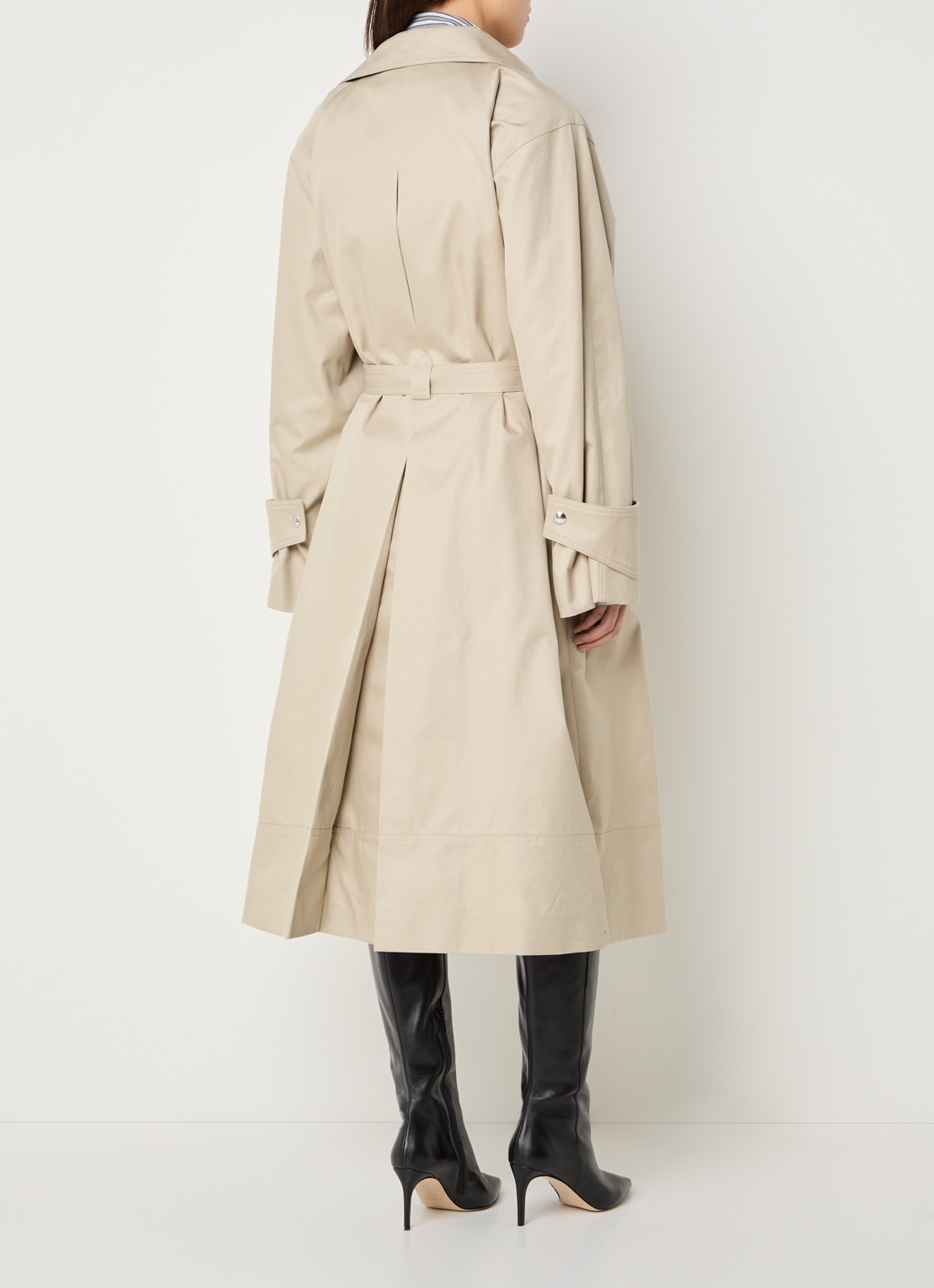 IRO Ranka trenchcoat met steekzakken en strikceintuur - achterkant 4 beige