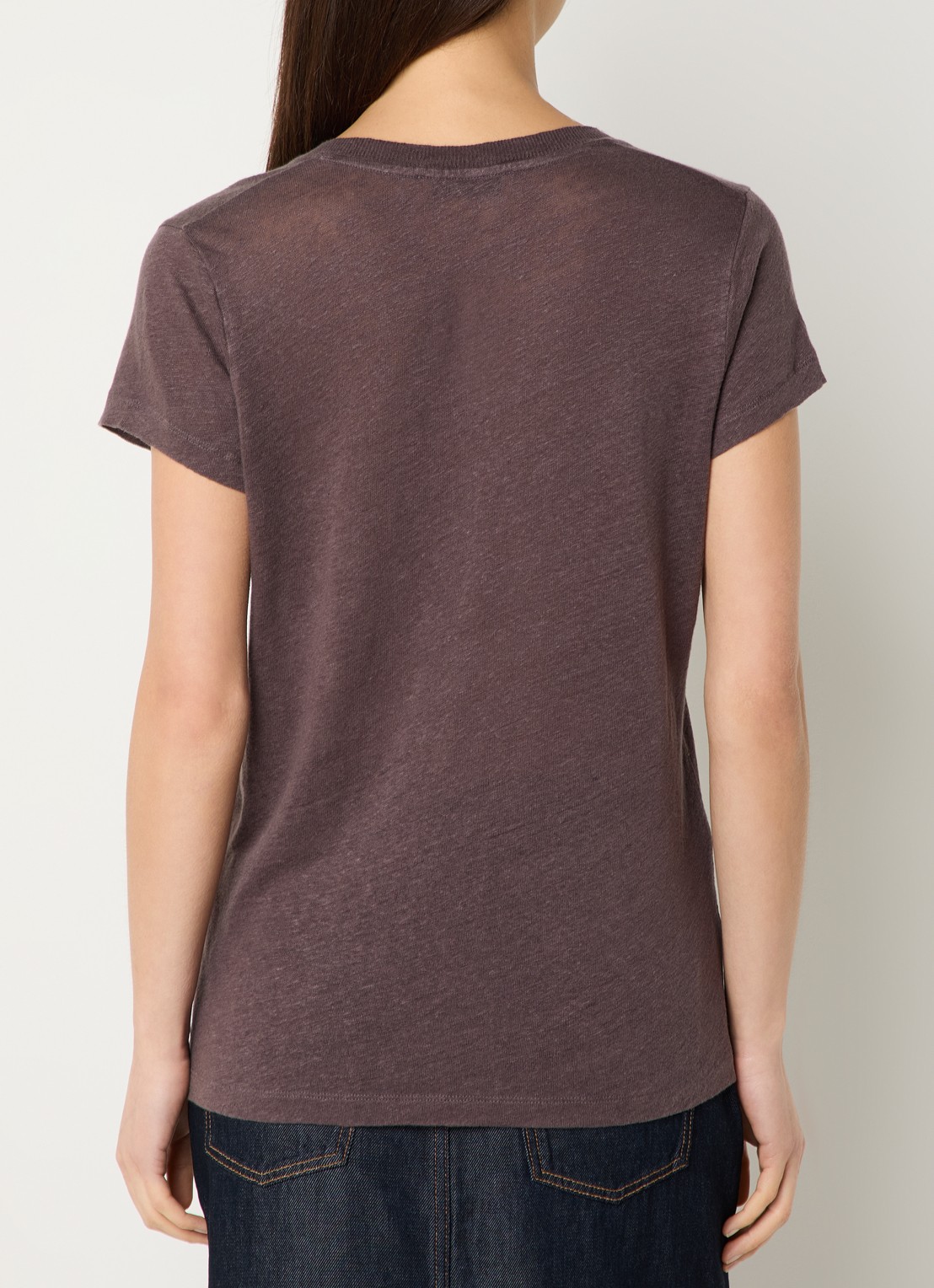 IRO Rodeo T-shirt met V-hals - achterkant bruin