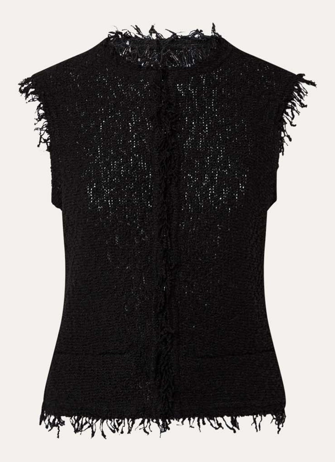 IRO Shanny grofgebreid gilet - voorkant 3 zwart