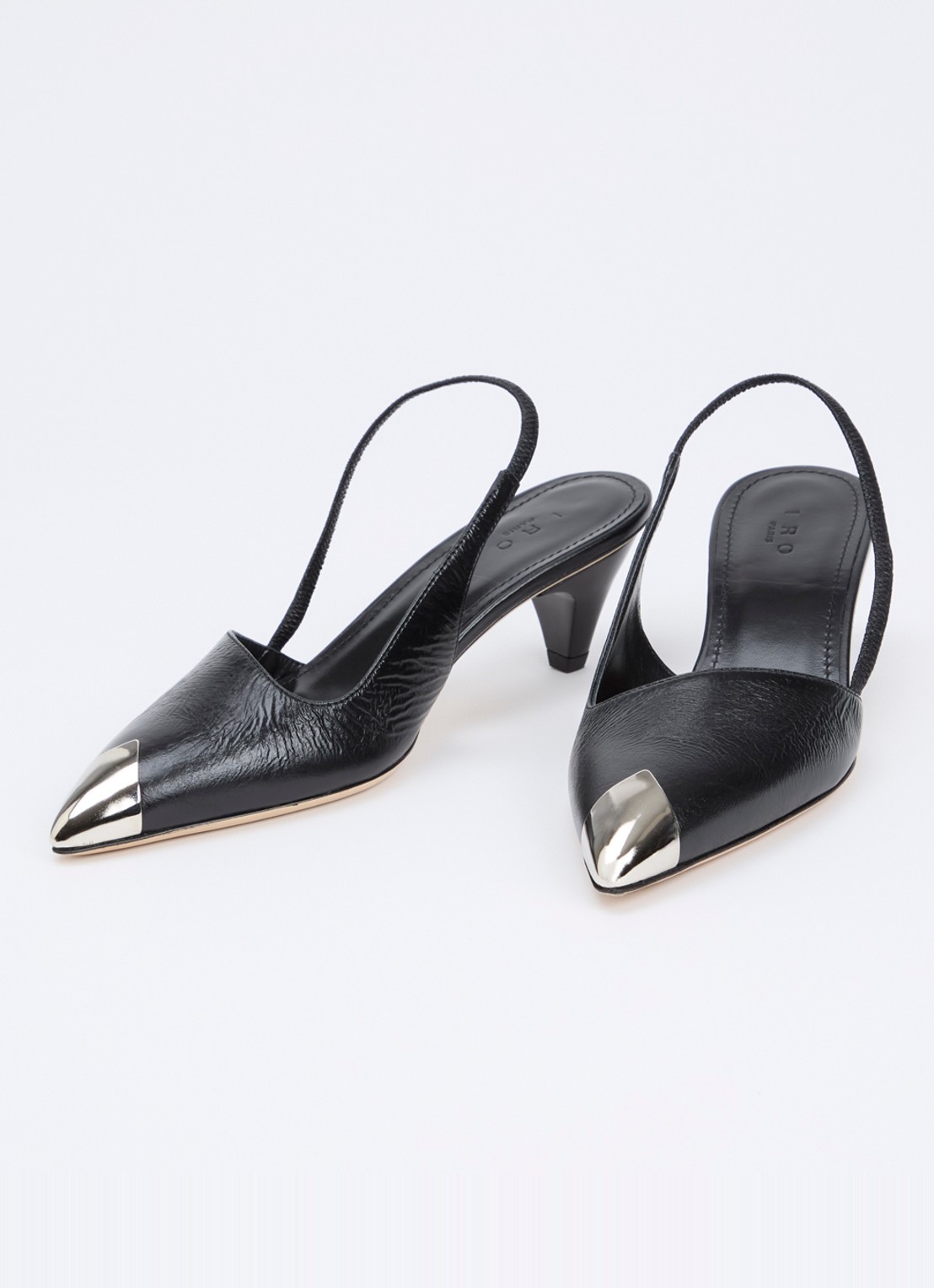 IRO Stargey slingback van lamsleer - detail 3 zwart