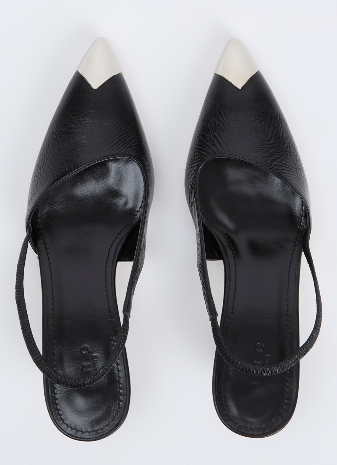 IRO Stargey slingback van lamsleer - detail 4 zwart
