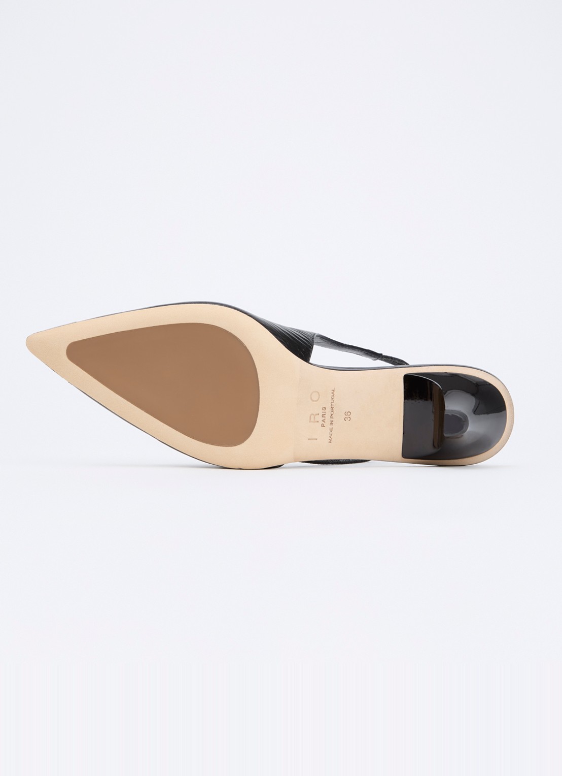 IRO Stargey slingback van lamsleer - detail 5 zwart