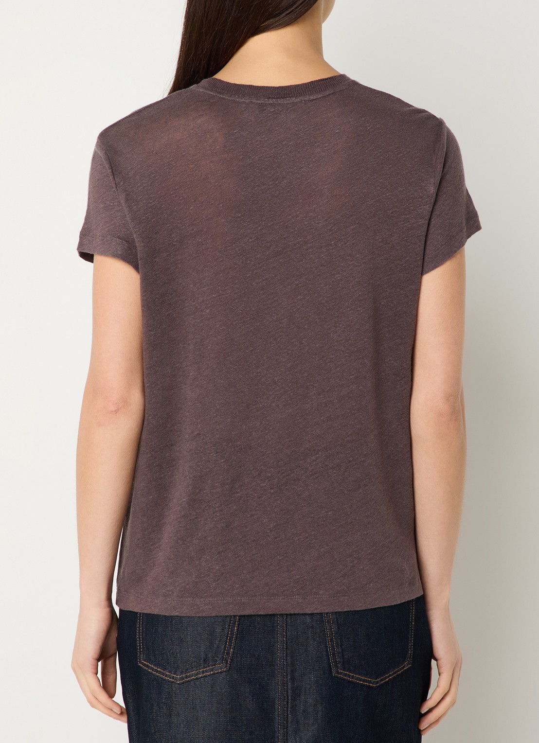 IRO Third T-shirt met ronde hals - achterkant 4 bruin