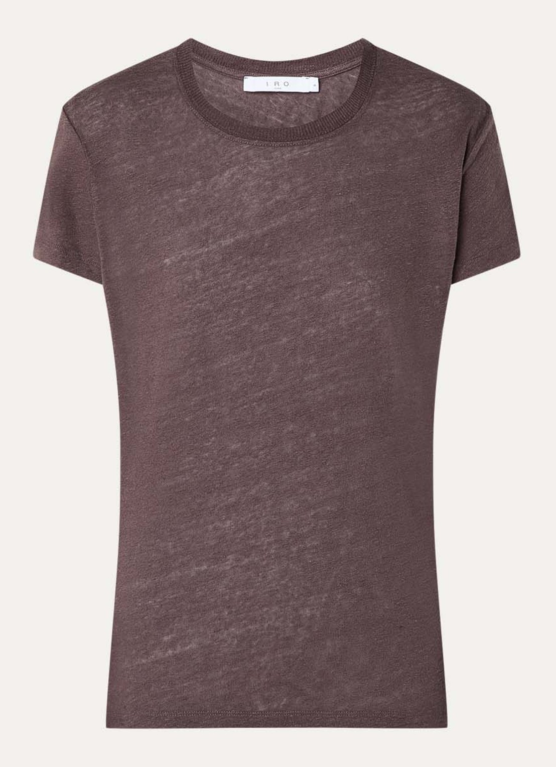 IRO Third T-shirt met ronde hals - voorkant bruin