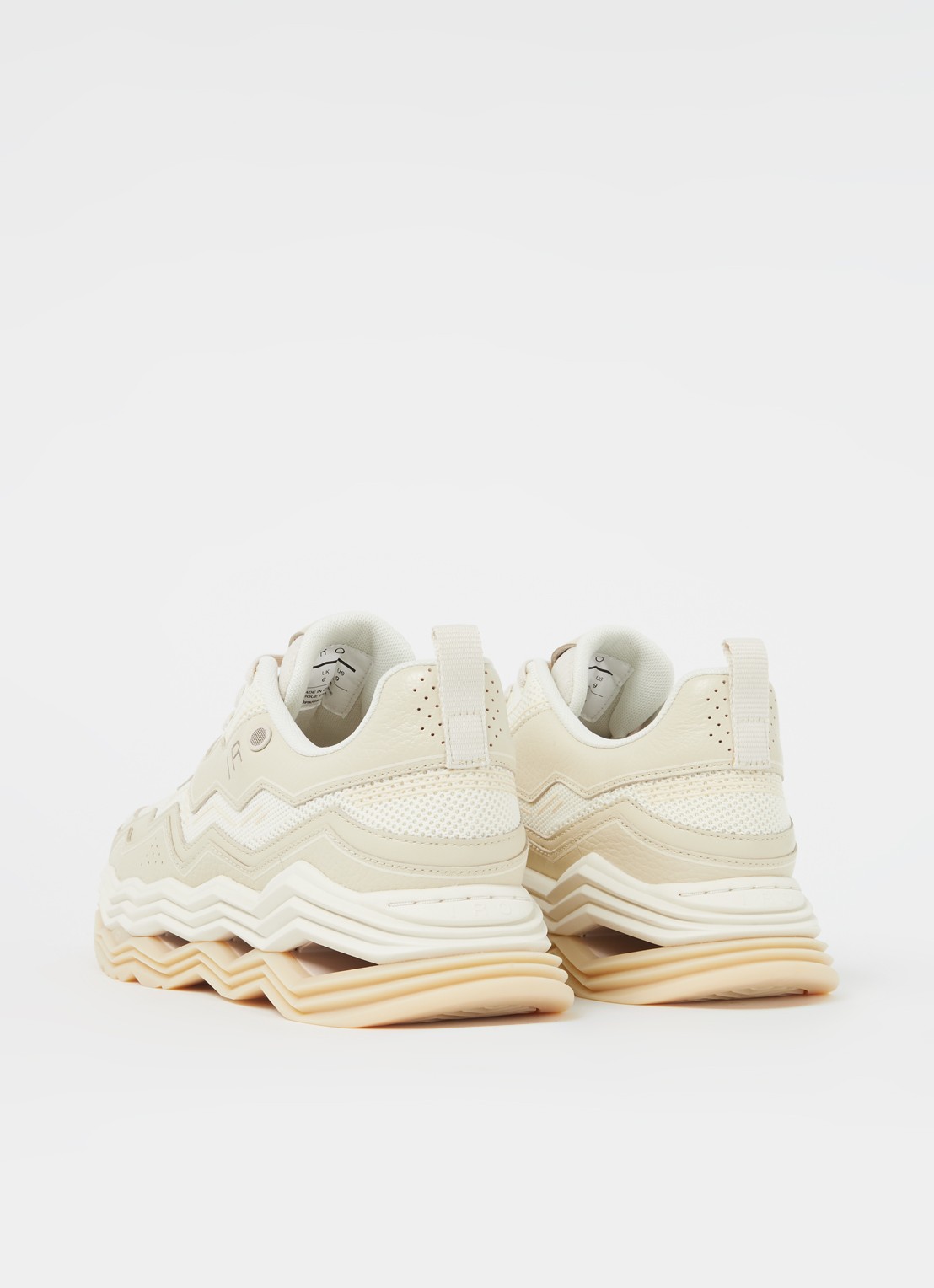IRO Wave sneaker met leren details - detail 3 donkerbeige
