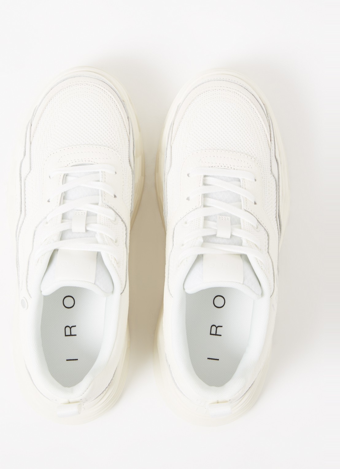 IRO Wave sneaker met leren details - detail 4 wit