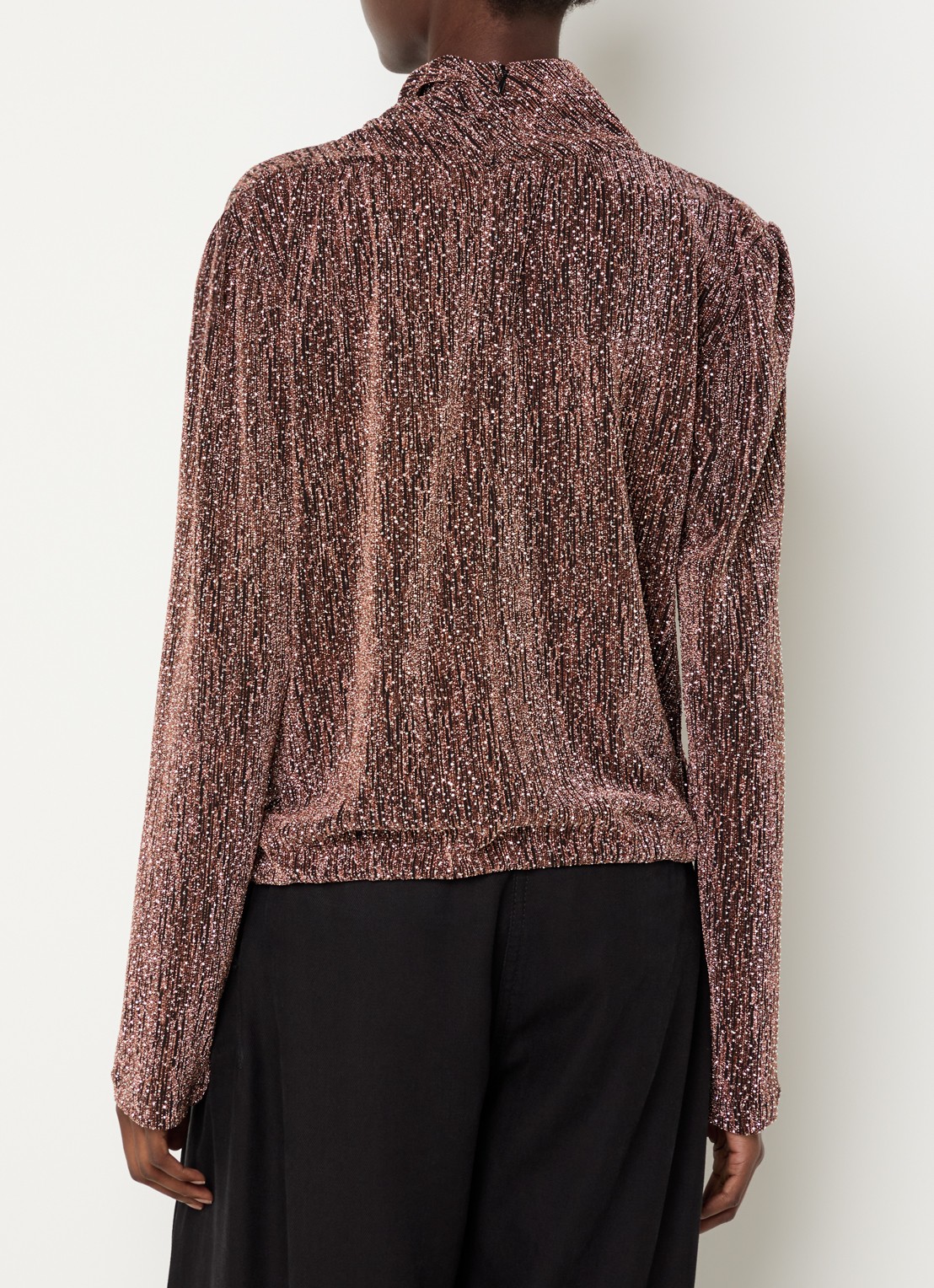 IRO Ysane top met strass - achterkant bruin