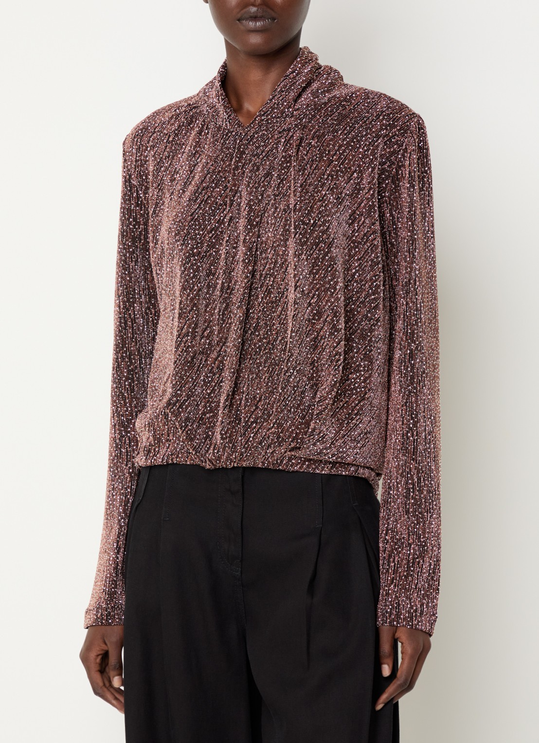 IRO Ysane top met strass - detail 4 bruin