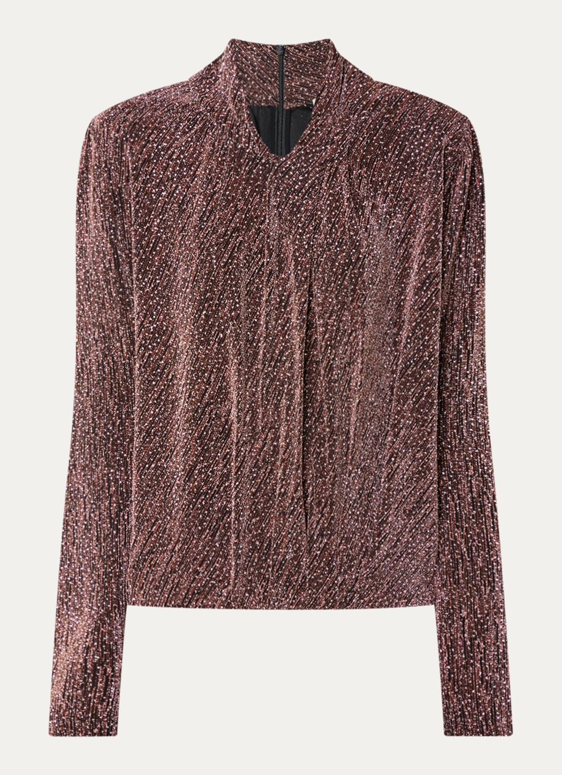 IRO Ysane top met strass - voorkant 2 bruin