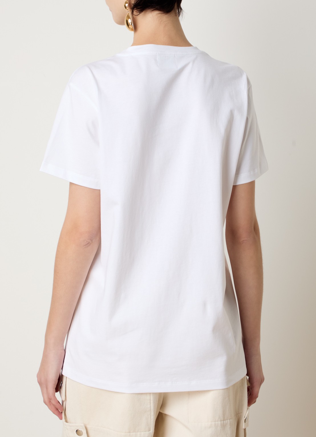 Isabel Marant Aby T-shirt met logoborduring - achterkant 3 wit