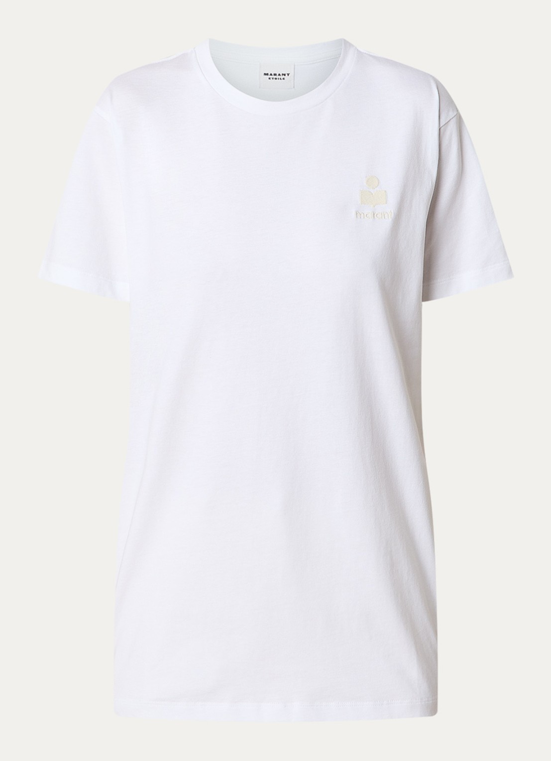 Isabel Marant Aby T-shirt met logoborduring - voorkant wit