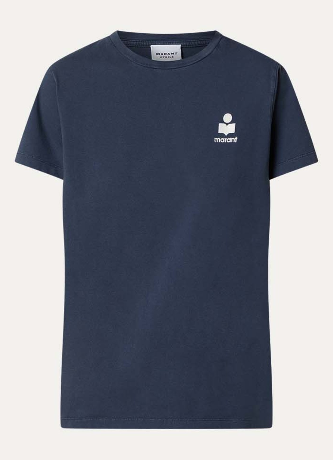 Isabel Marant Aby T-shirt met logoborduring - voorkant 4 donkerblauw