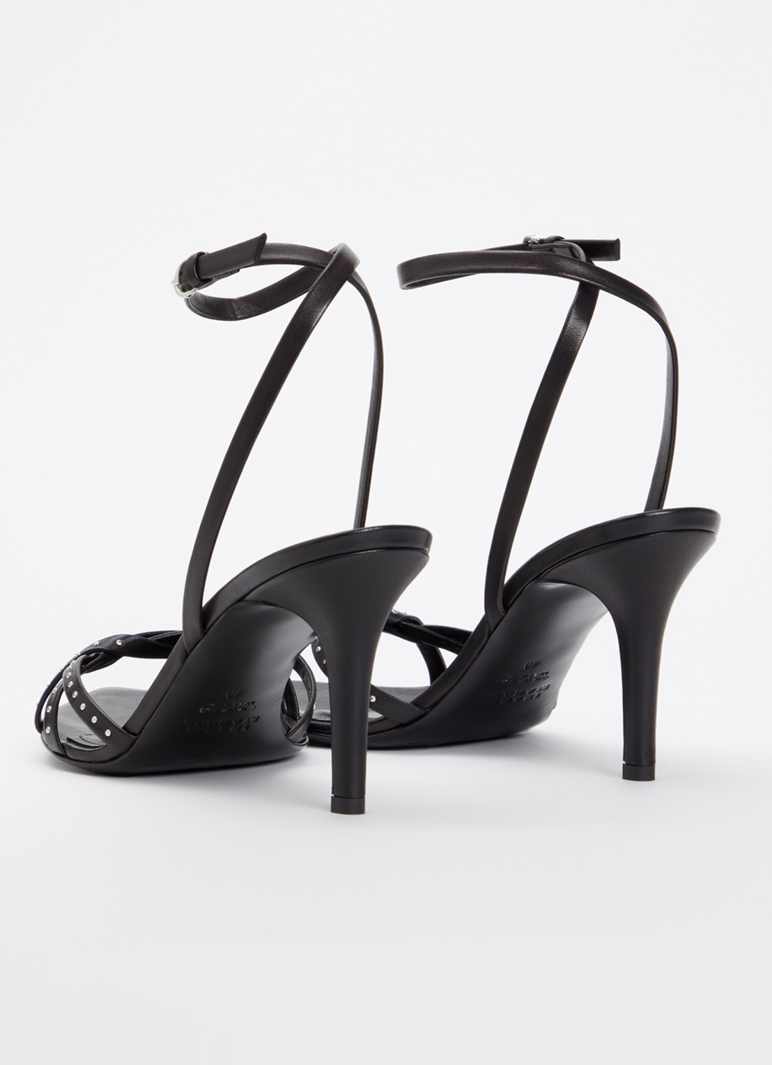 Isabel Marant Adole sandalette van lamsleer met studs - achterkant 3 zwart