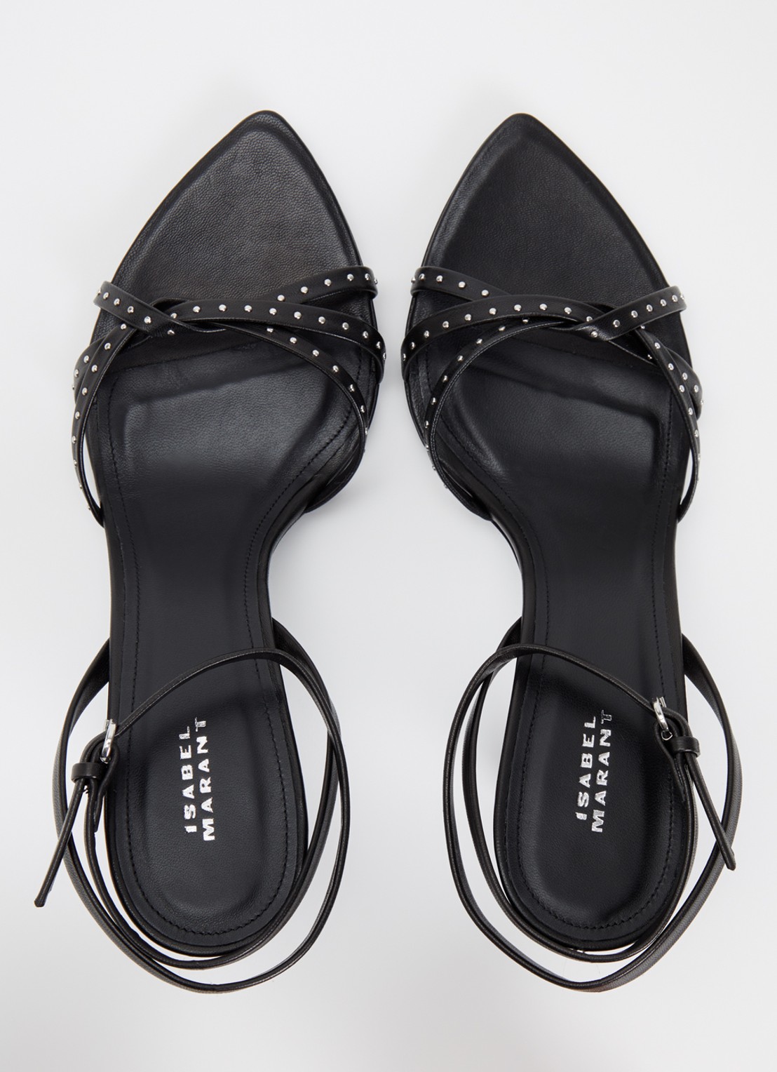 Isabel Marant Adole sandalette van lamsleer met studs - detail 5 zwart