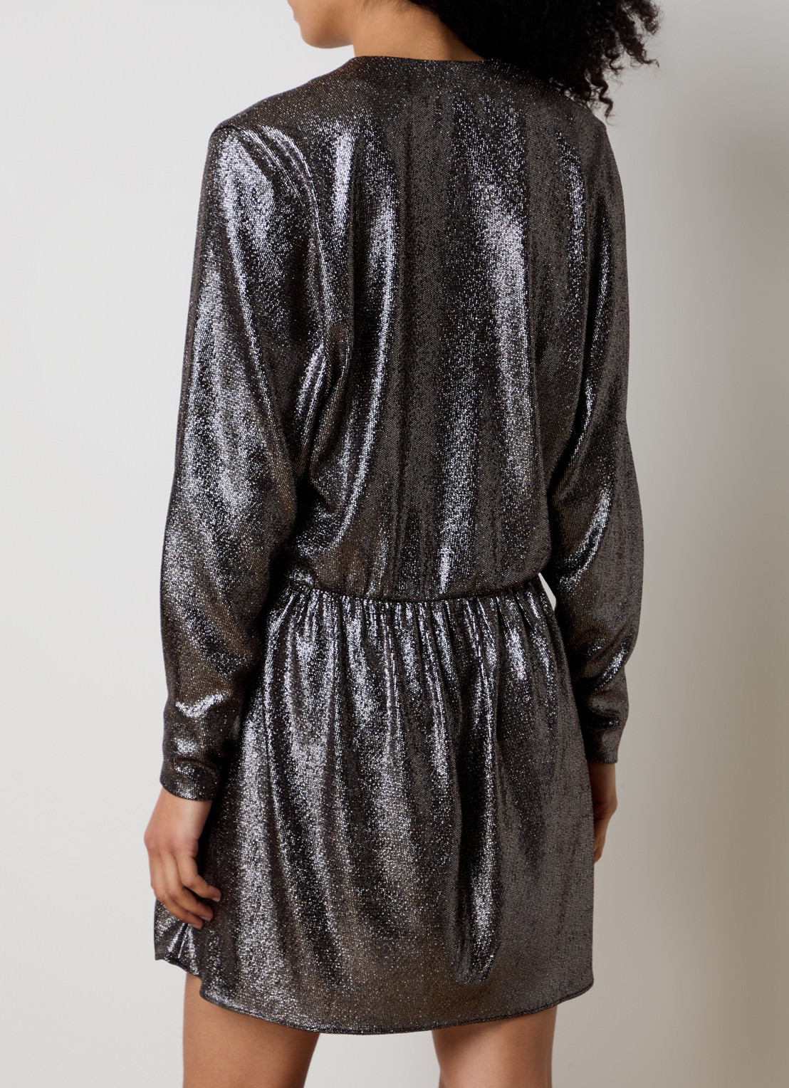 Isabel Marant Alexane mini jurk met lurex - achterkant zwart