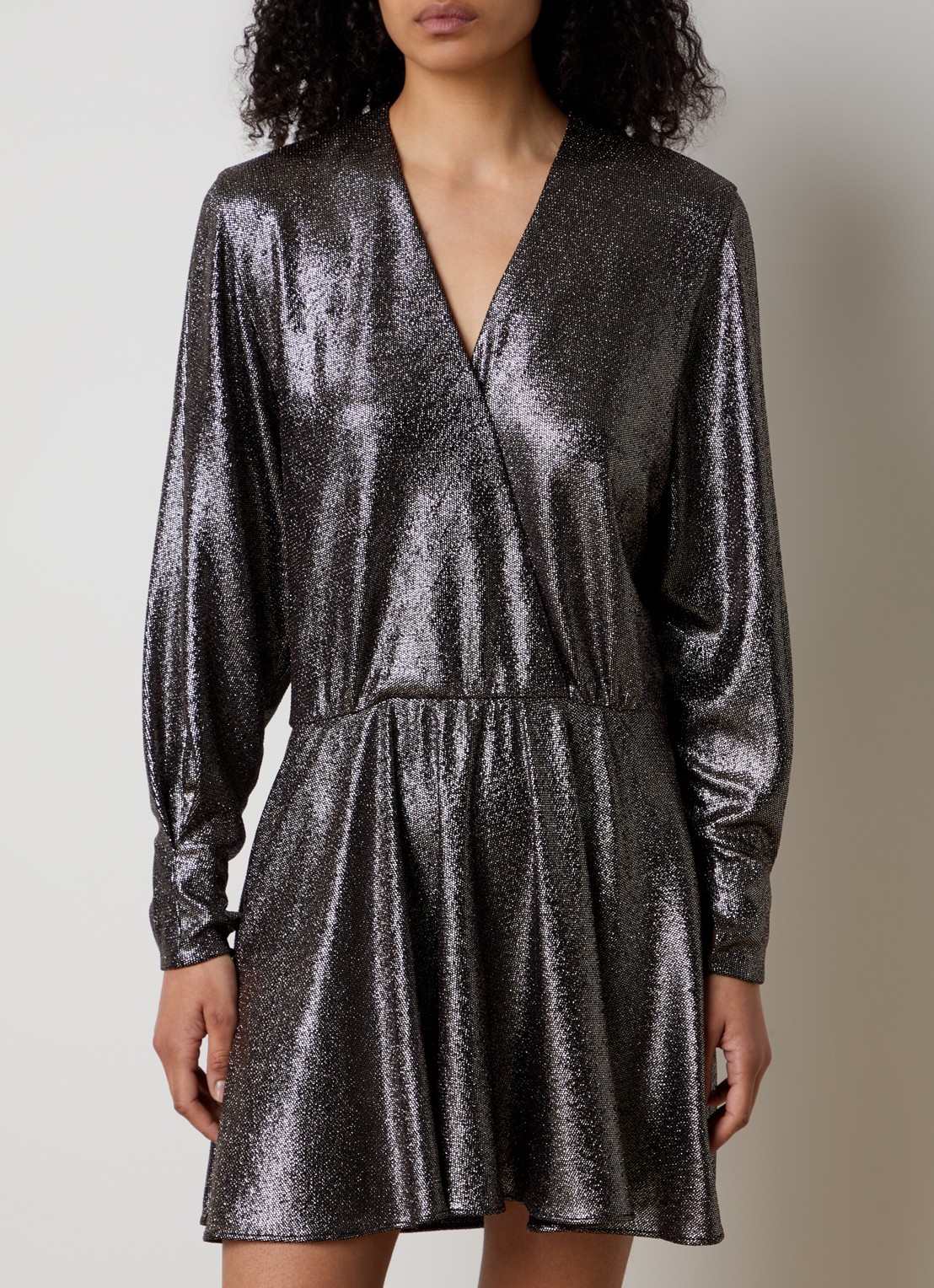 Isabel Marant Alexane mini jurk met lurex - detail 2 zwart