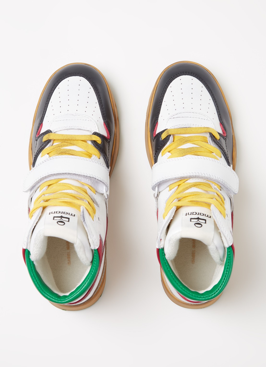 Isabel Marant Alsee sneaker van leer met suède details - detail 5 wit