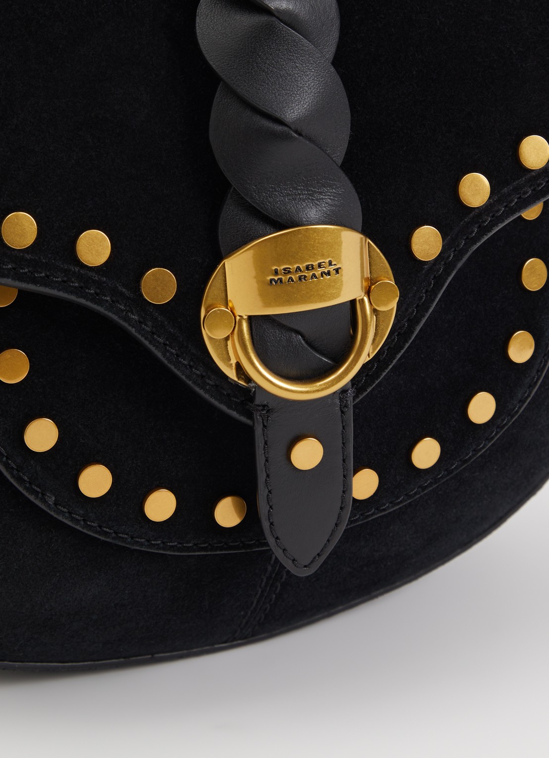 Isabel Marant Altay crossbodytas van kalfssuède - detail 3 zwart