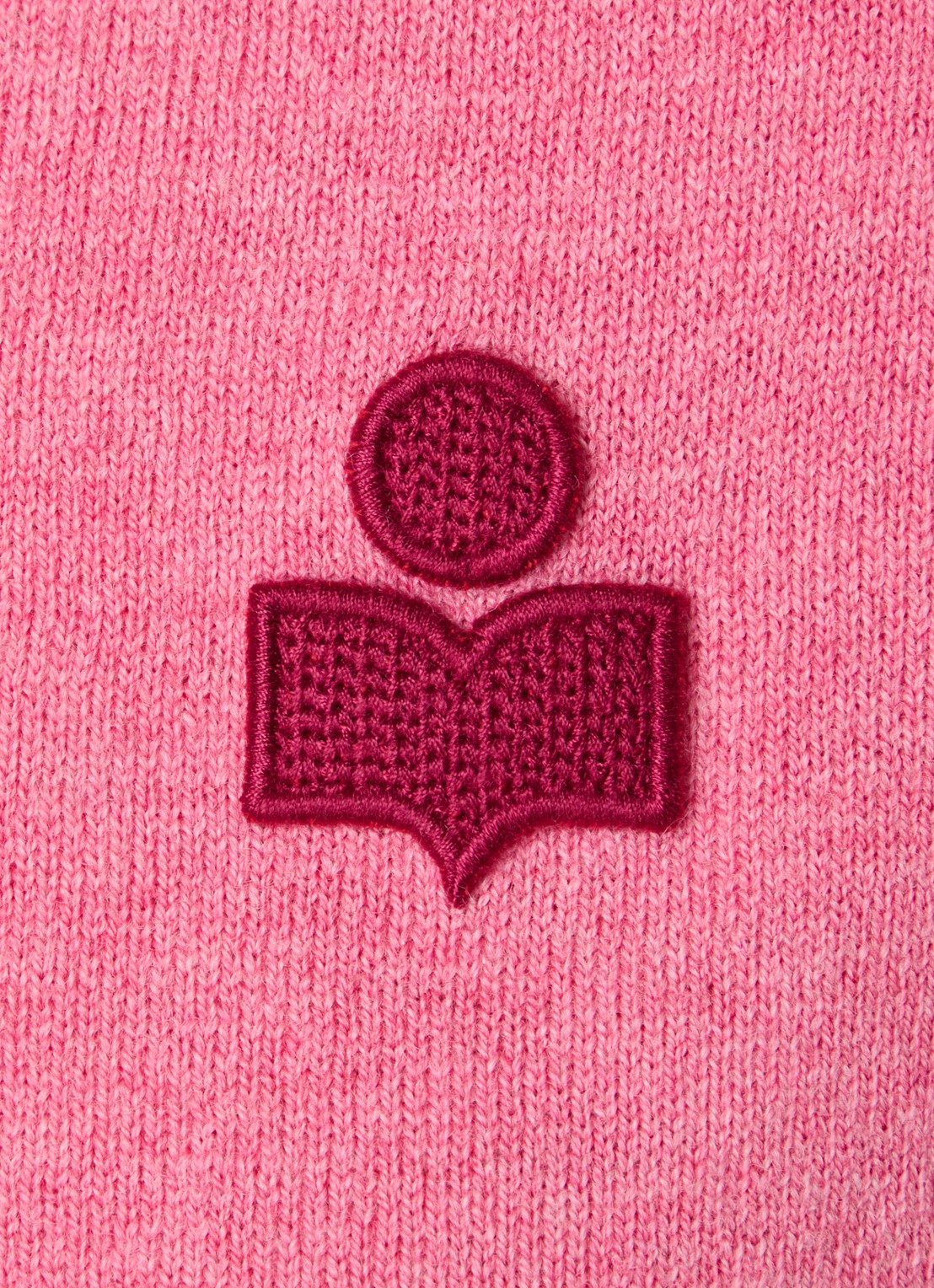 Isabel Marant Althea polo met logoborduring - detail 5 roze