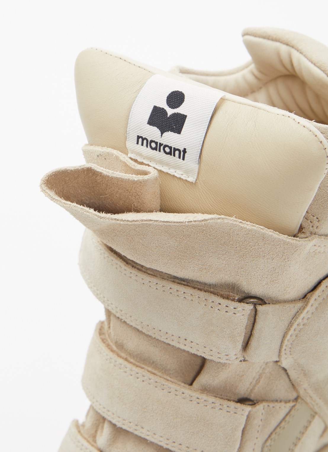 Isabel Marant Balskee sneakerwedge van suède - detail 5 beige