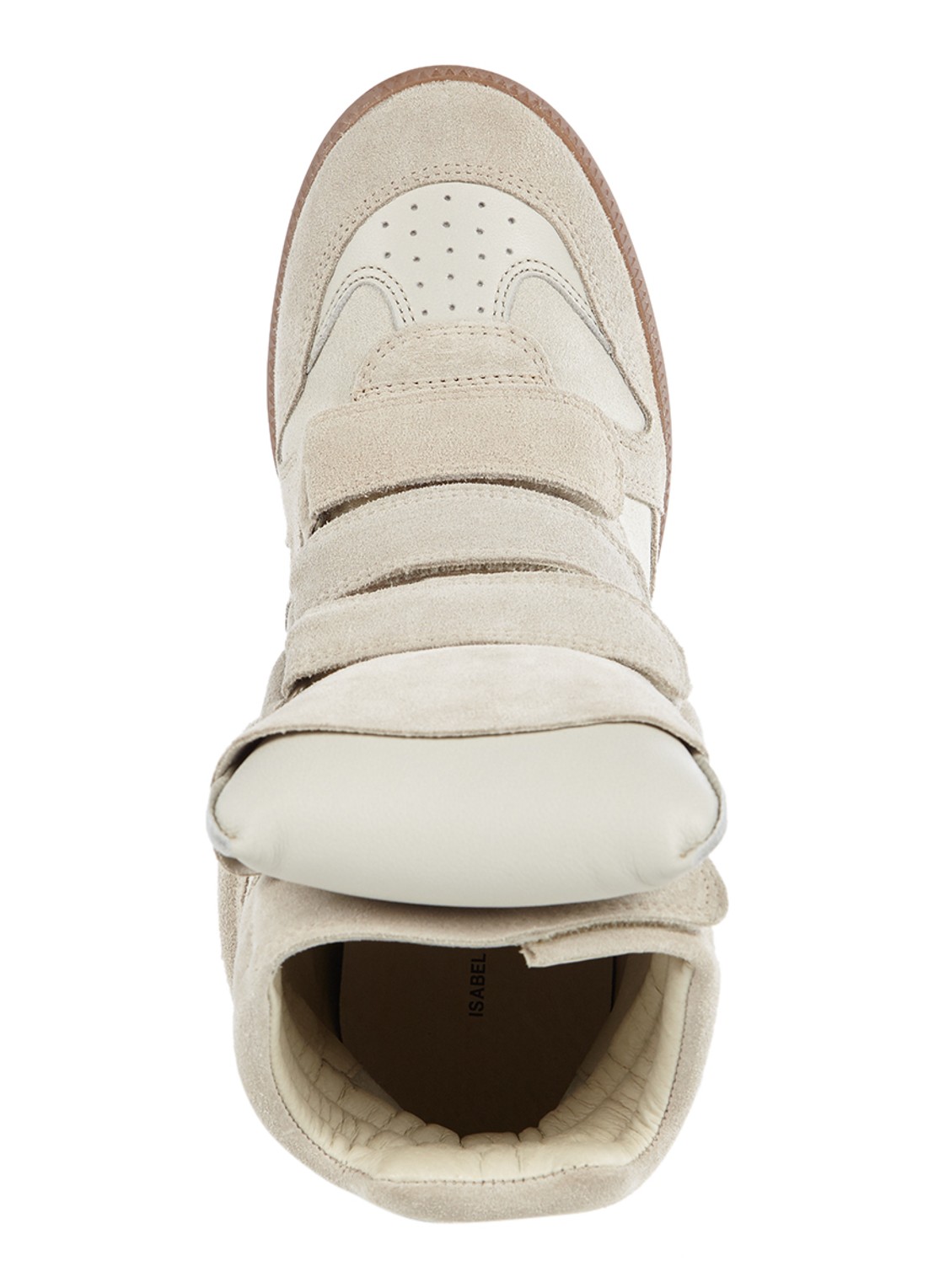 Isabel Marant Bekett sneakerwedge van suède - detail 3 ivoor