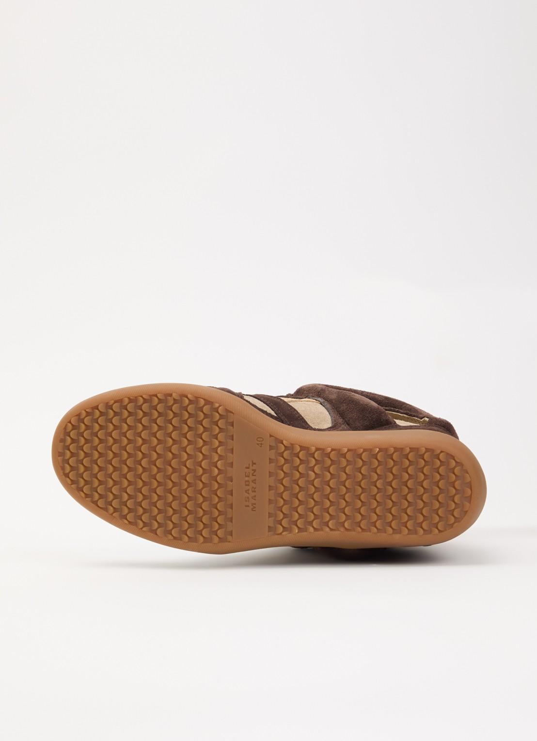 Isabel Marant Bekett sneakerwedge van suéde  - detail 4 chocoladebruin