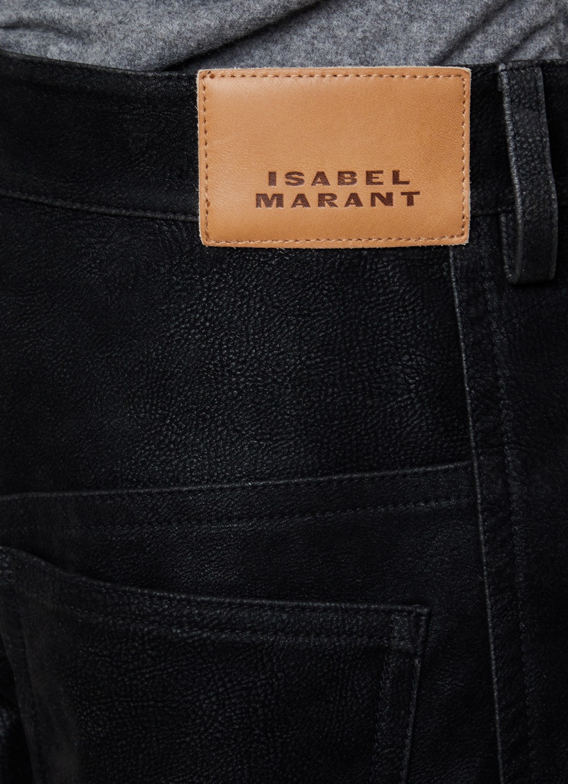 Isabel Marant Belky high waist straight leg jeans met steekzakken - detail 3 zwart