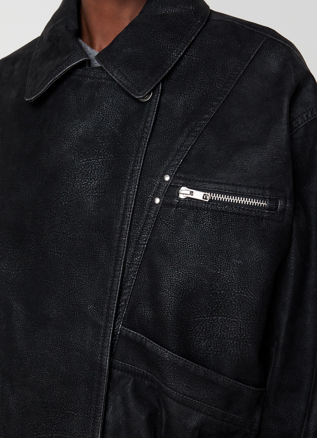 Isabel Marant Belma jack met steekzakken - detail 4 zwart