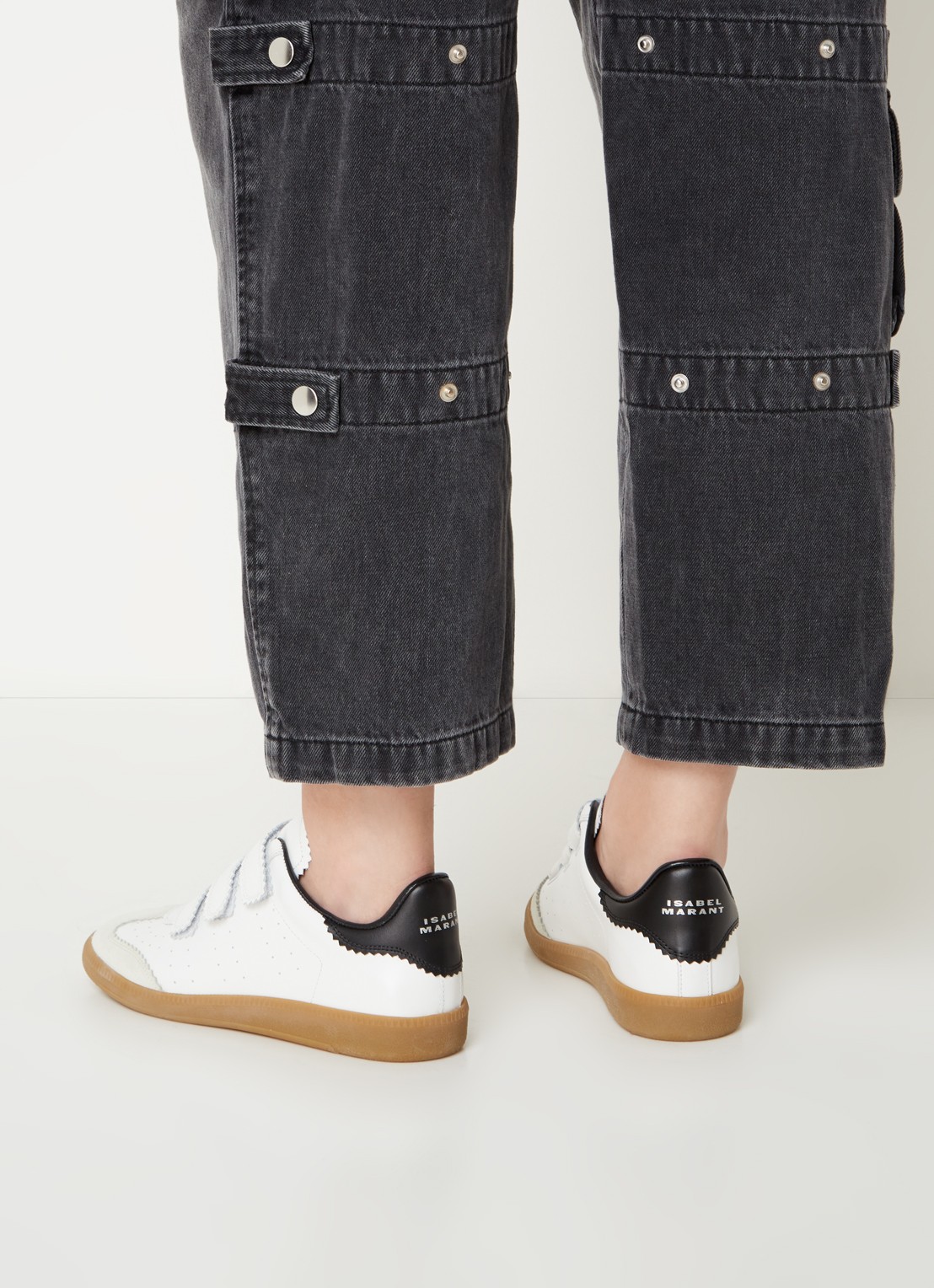 Isabel Marant Beth sneaker van kalfsleer  - voorkant 2 wit