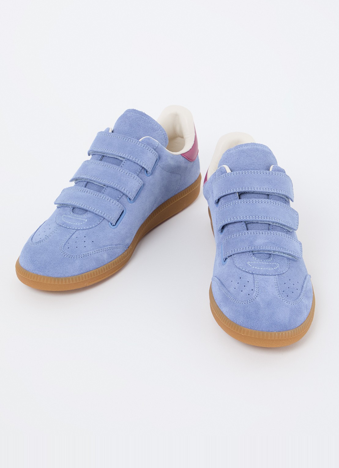 Isabel Marant Beth sneaker van kalfssuède  - detail 2 staalblauw