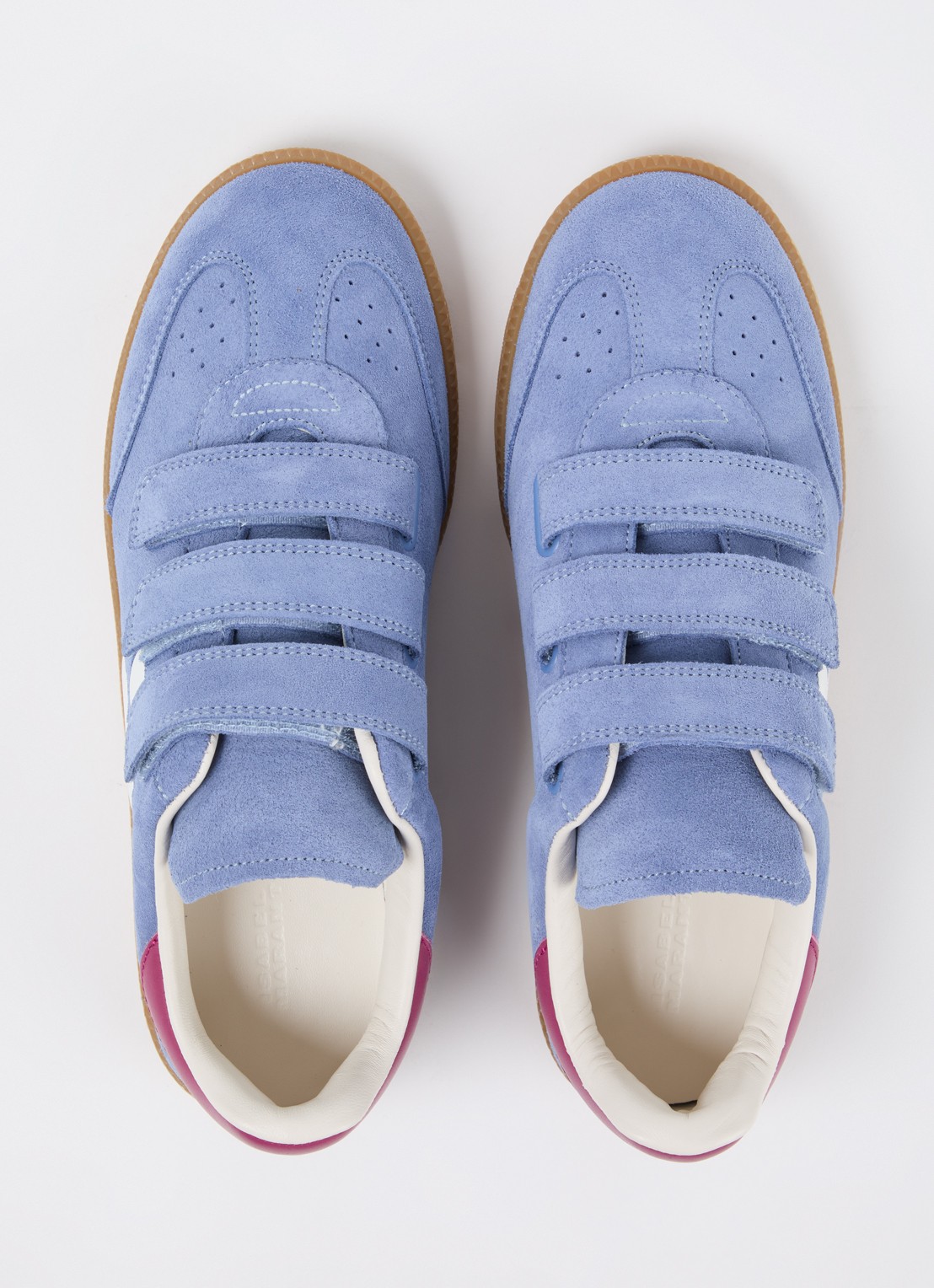 Isabel Marant Beth sneaker van kalfssuède  - detail 3 staalblauw