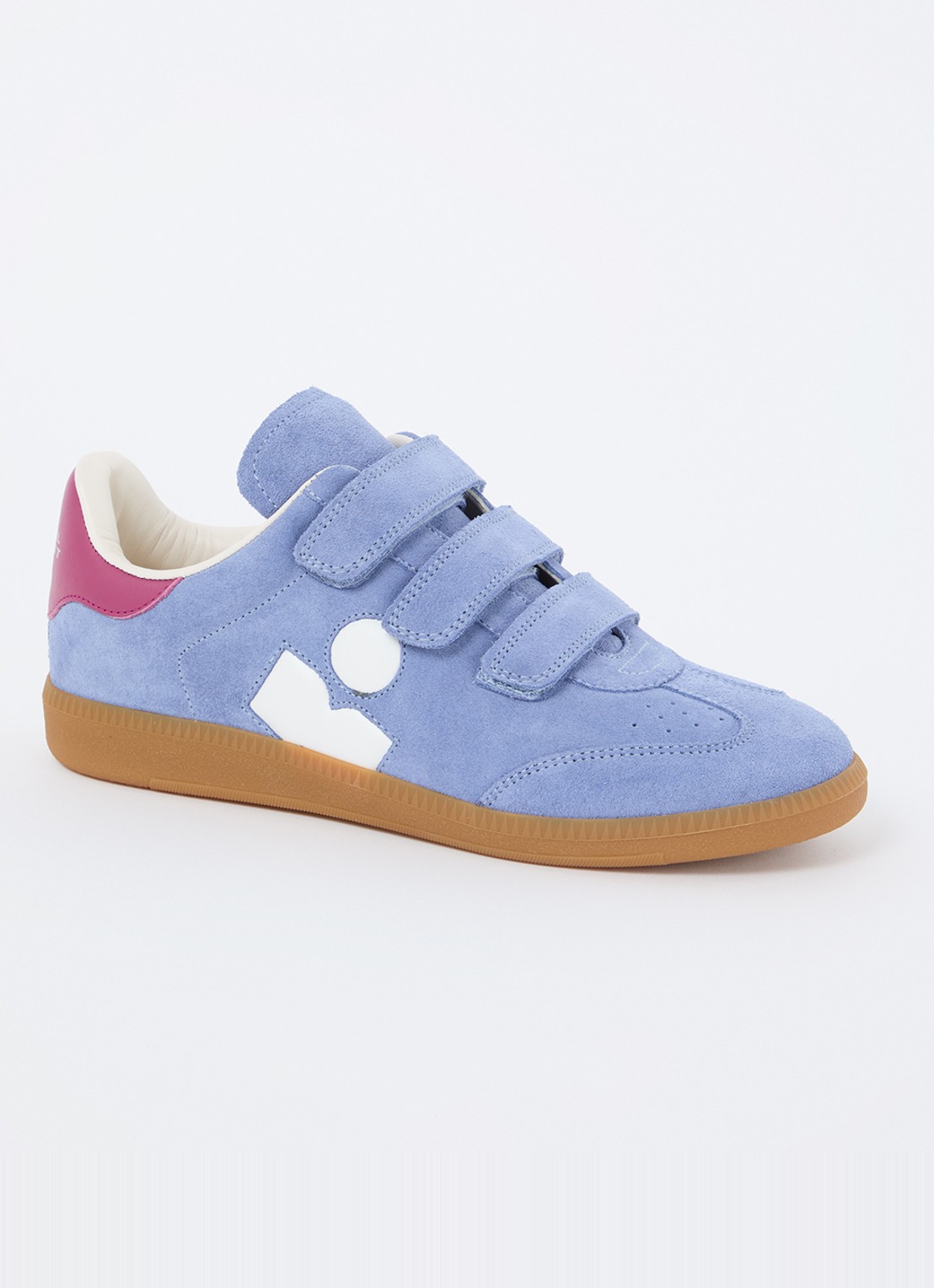Isabel Marant Beth sneaker van kalfssuède  - voorkant 6 staalblauw