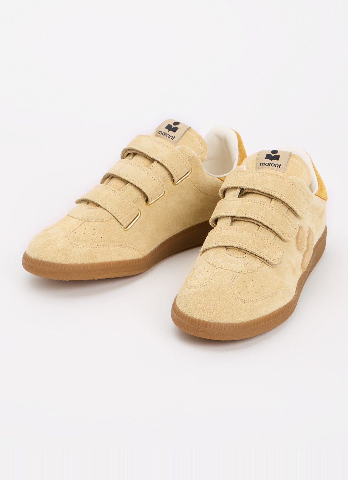 Isabel Marant Beth sneaker van kalfssuède - detail 3 beige