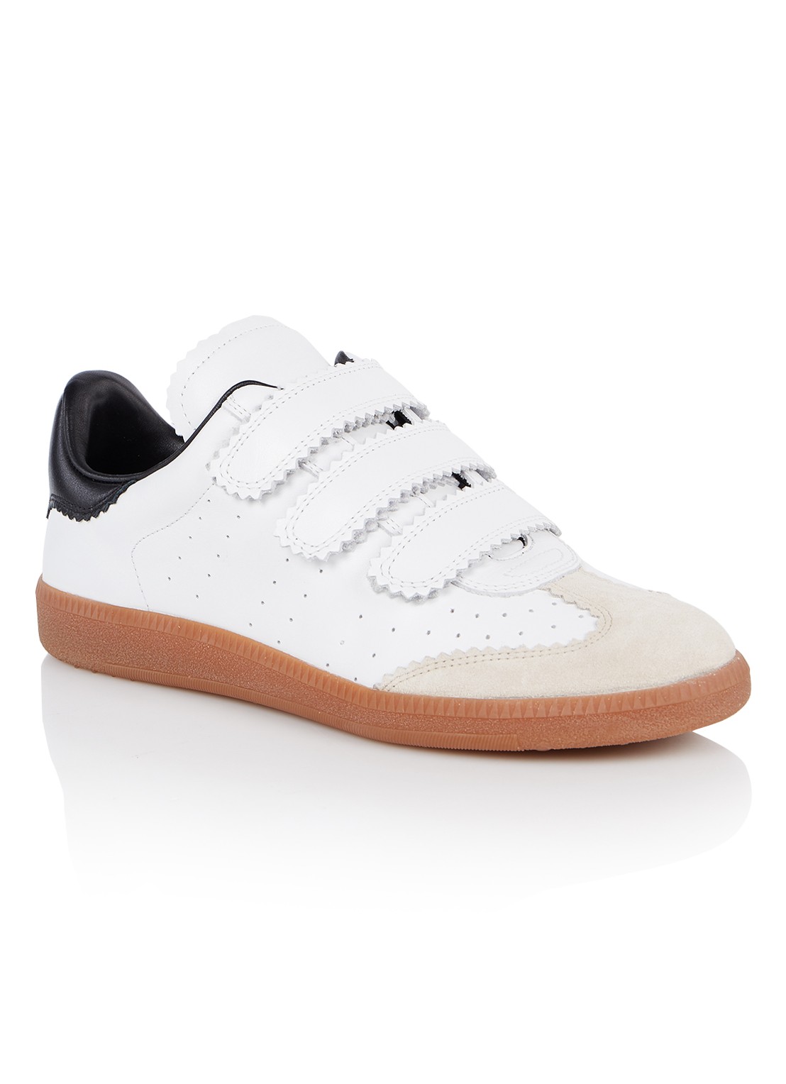 Isabel Marant Beth sneaker van lamsleer - voorkant wit