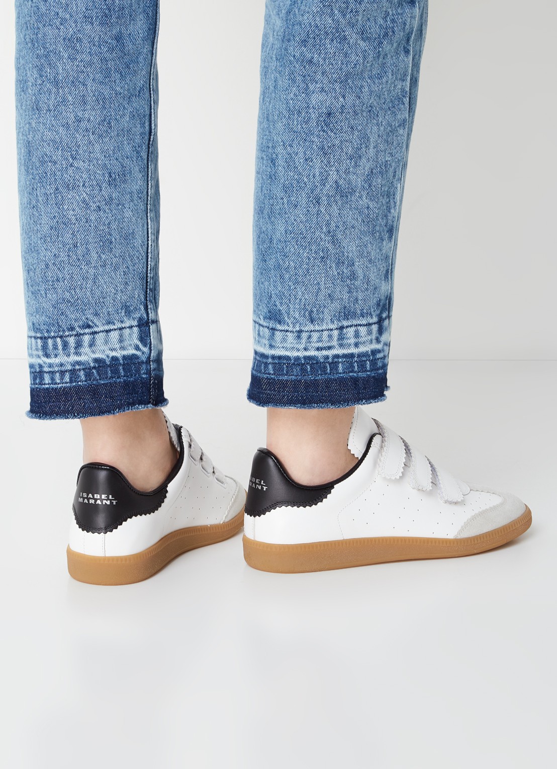 Isabel Marant Beth sneaker van lamsleer - voorkant 2 wit