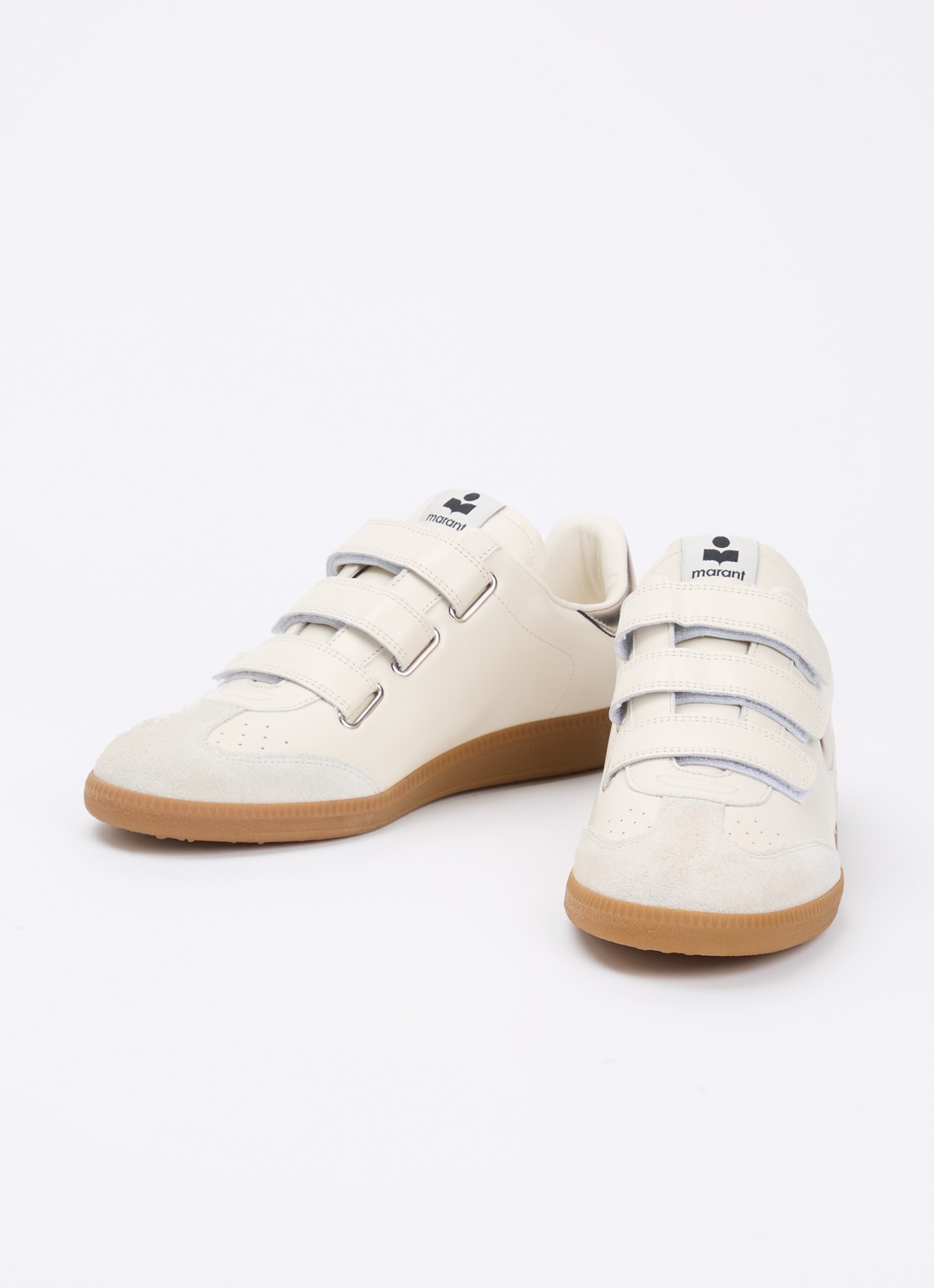 Isabel Marant Beth sneaker van leer met details van suède  - detail 2 beige