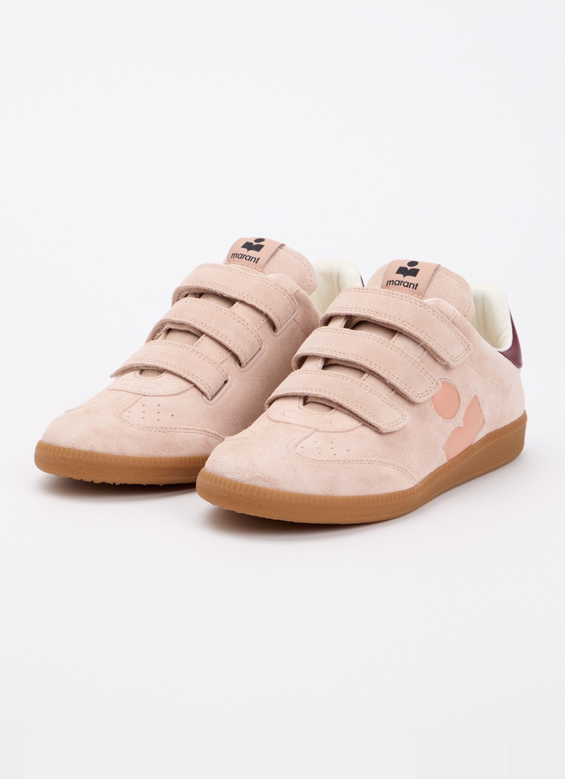 Isabel Marant Beth sneaker van leer met details van suède  - detail 2 oudroze