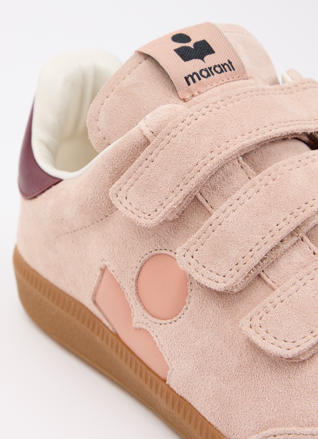 Isabel Marant Beth sneaker van leer met details van suède  - detail 5 oudroze