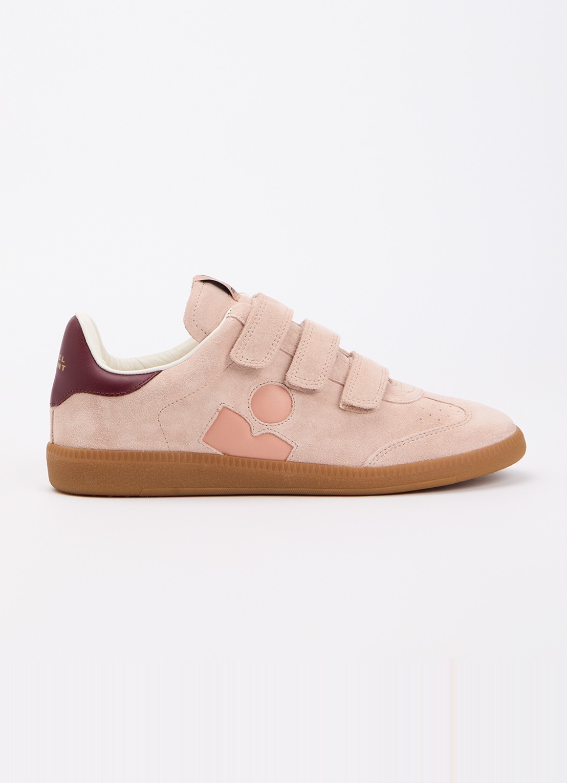 Isabel Marant Beth sneaker van leer met details van suède  - voorkant 6 oudroze