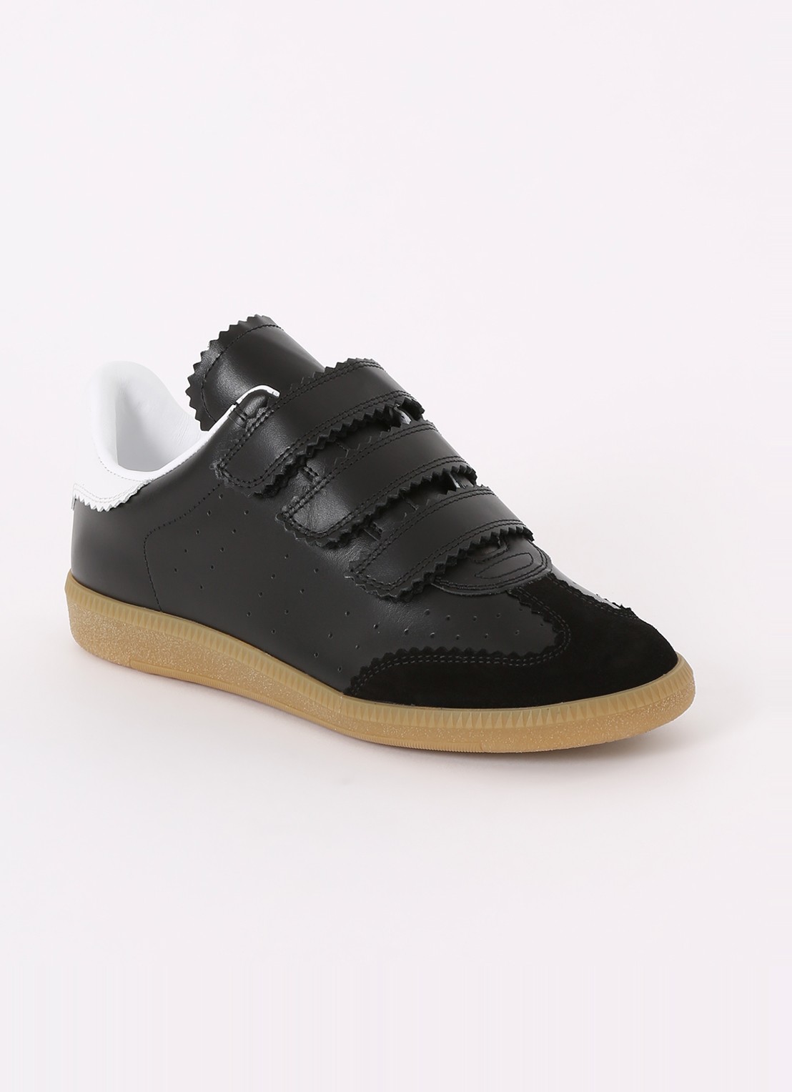 Isabel Marant Beth sneaker van leer  - voorkant zwart