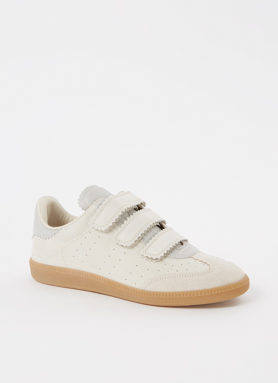 Isabel Marant Beth sneaker van suède  - voorkant 6 donkerbeige