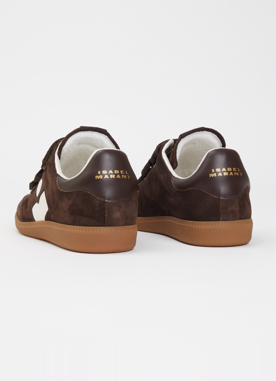 Isabel Marant Beth sneaker van suède - achterkant 2 chocoladebruin