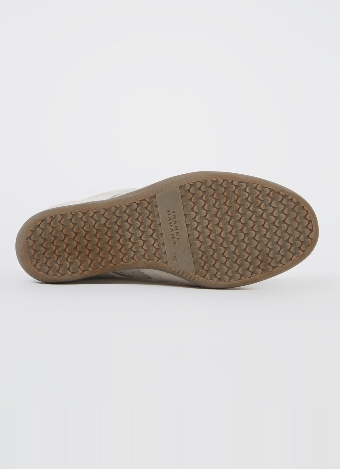 Isabel Marant Bobby sneakerwedge van kalfssuède - detail 8 gebroken wit